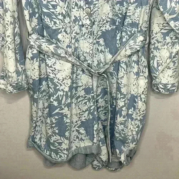 Eloquii Elements Floral Denim Romper 22 - Picture 6 of 12